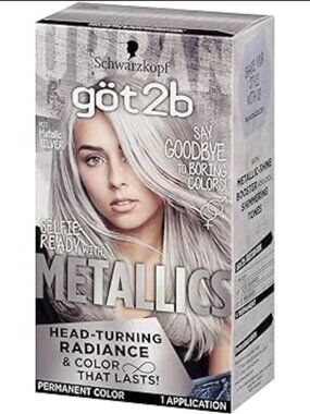 Schwarzkopf Got2b M71 Metallic Silver Permanent Hair Color New Urban Greys Dye